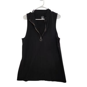 Torrid Black Half Zip Sleeveless Stretch Pullover Classic Casual Tank Top 3X
